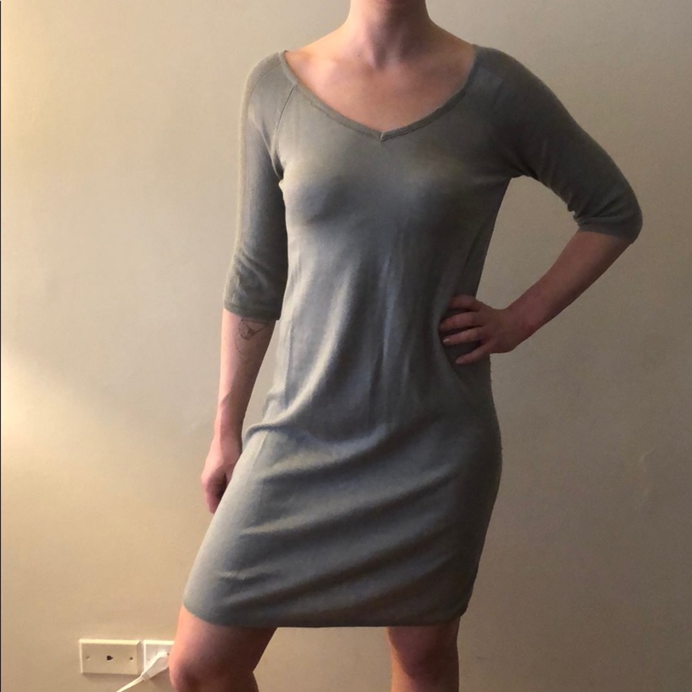 Sweater dress with back detail